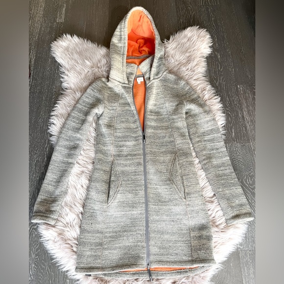 Bench Jackets & Blazers - Bench Wool Blend Orange Fleece Lined Long Shacket (S)